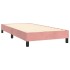 Cama box spring colchón y LED terciopelo rosa 90x200