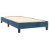 Cama box spring con colchón terciopelo azul oscuro 90x200