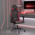 Silla gaming cuero sintético negro y rojo vino