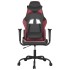 Silla gaming cuero sintético negro y rojo vino