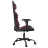 Silla gaming cuero sintético negro y rojo vino