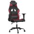 Silla gaming cuero sintético negro y rojo vino