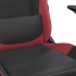 Silla gaming cuero sintético negro y rojo vino