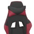 Silla gaming cuero sintético negro y rojo vino