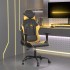 Silla gaming cuero sintético negro y