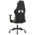 Silla gaming cuero sintético negro y