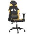 Silla gaming cuero sintético negro y