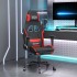 Silla gaming con reposapiés tela negro y