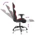 Silla gaming con reposapiés cuero sintético negro rojo