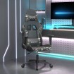 Silla gaming con reposapiés cuero sintético negro camuflaje