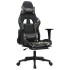 Silla gaming con reposapiés cuero sintético negro