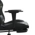 Silla gaming con reposapiés cuero sintético negro