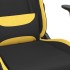 Silla gaming con reposapiés tela amarillo y