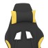 Silla gaming con reposapiés tela amarillo y