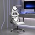 Silla gaming cuero sintético blanco y