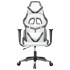 Silla gaming cuero sintético blanco y