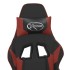 Silla gaming con reposapiés cuero sintético negro rojo