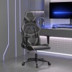 Silla gaming cuero sintético negro y gris