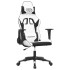 Silla gaming cuero sintético blanco y