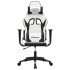 Silla gaming cuero sintético blanco y