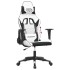 Silla gaming cuero sintético blanco y