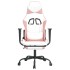 Silla gaming con reposapiés cuero sintético blanco y