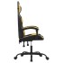 Silla gaming cuero sintético negro y