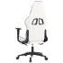 Silla gaming con reposapiés cuero sintético blanco