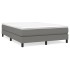 Cama box spring con colchón tela gris oscuro 140x200