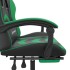 Silla gaming con reposapiés cuero sintético negro