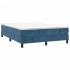 Cama box spring con colchón terciopelo azul oscuro 140x200