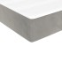 Cama box spring con colchón terciopelo gris claro 80x200