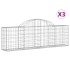 Cestas gaviones 3 uds forma de arco hierro 200x30x60/80