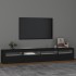 Mueble de TV con luces LED Negro 240x35x40