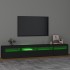 Mueble de TV con luces LED Negro 240x35x40