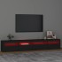 Mueble de TV con luces LED Negro 240x35x40