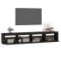 Mueble de TV con luces LED Negro 240x35x40