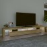 Mueble de TV con luces LED roble Sonoma 260x36,5x40