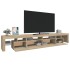 Mueble de TV con luces LED roble Sonoma 260x36,5x40