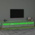 Mueble de TV con luces LED gris hormigón 270x35x40