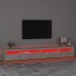 Mueble de TV con luces LED gris hormigón 270x35x40