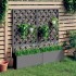 Jardineras con enrejado 2 unidades WPC gris 65x33x135