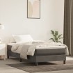 Cama box spring con colchón terciopelo gris oscuro 80x200 cm