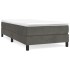 Cama box spring con colchón terciopelo gris oscuro 80x200