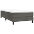 Cama box spring con colchón terciopelo gris oscuro 80x200