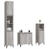 Set de muebles de baño 3 pzas madera contrachapada gris