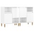 Aparadores 2 uds madera contrachapada blanco brillo 60x35x70