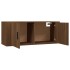 Muebles para TV de pared 2 uds roble marrón 100x34,5x40