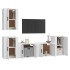 Set de muebles para TV 5 piezas madera contrachapada