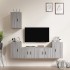 Set de muebles para TV 5 pzas madera contrachapada gris